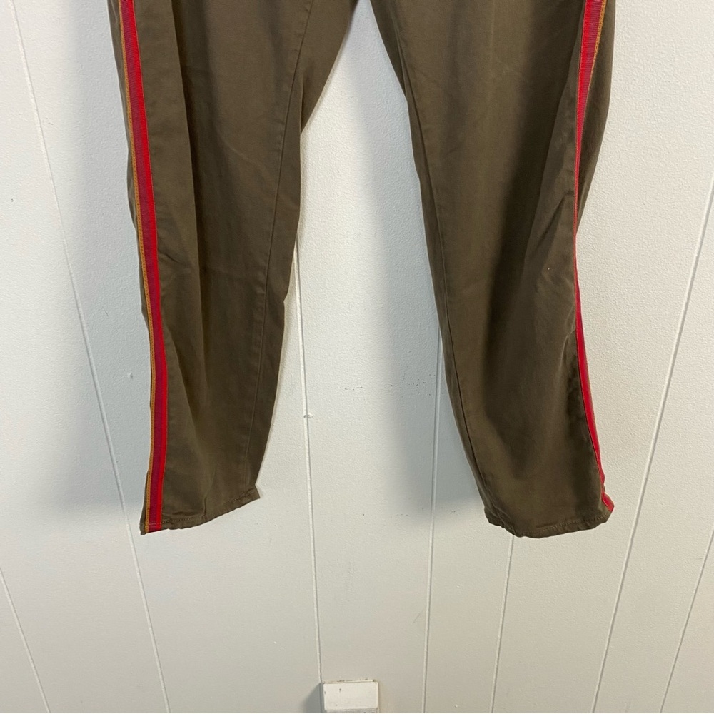 AG Adriano Goldschmied The Caden Tailored Trouser Size 28 R Side Stripe Olive - Picture 4 of 12
